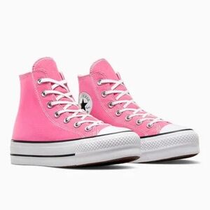 Converse Pink Platform High-Top Sneakers